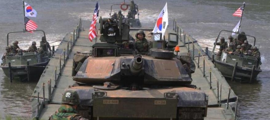 "Las maniobras entre Corea del Sur, Estados Unidos y el grueso de las tropas estadounidenses...