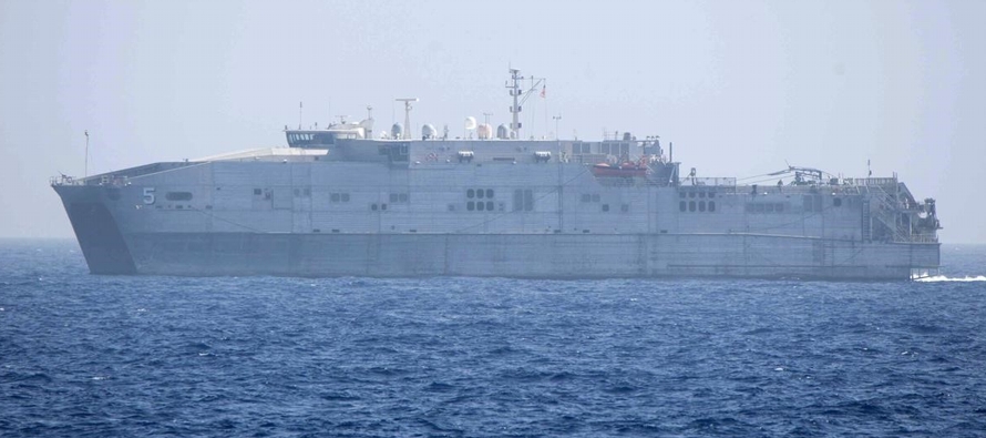 El buque militar de las Fuerzas Navales de Estados Unidos para Europa y África...