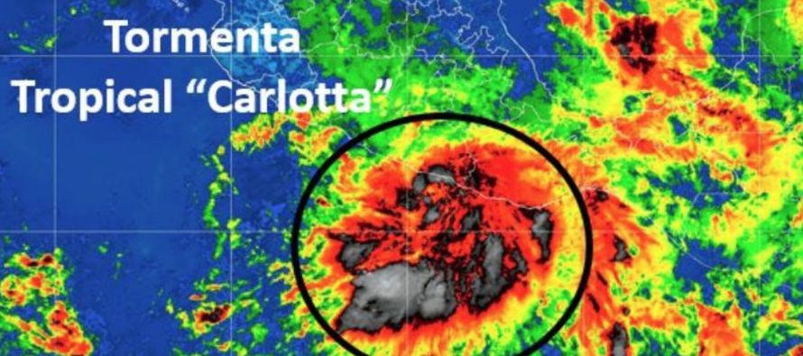 Carlotta, la tercera tormenta con nombre de la temporada de huracanes en el Pacífico, se...