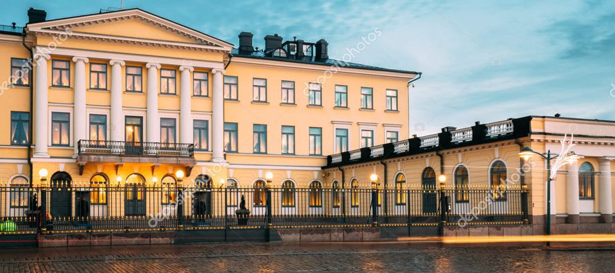 El Palacio Presidencial de Helsinki en el que se encontrarán los líderes de las dos...