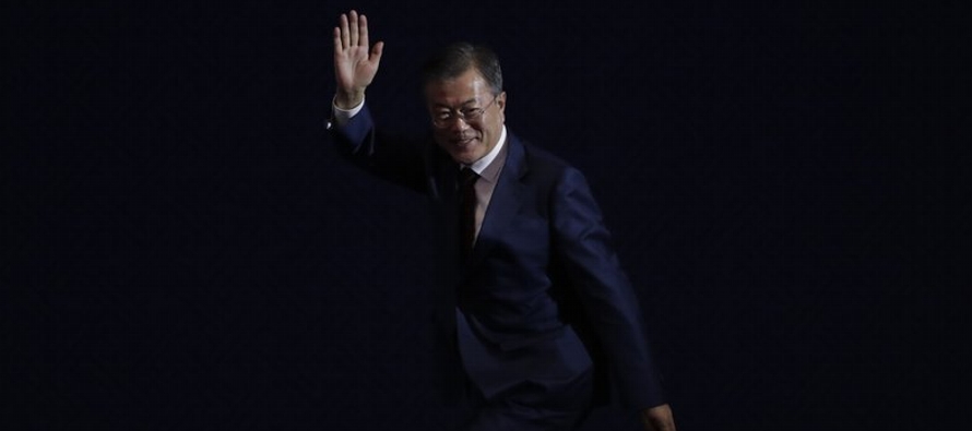 El presidente surcoreano, Moon Jae-in, hizo las revelaciones durante una conferencia de prensa...