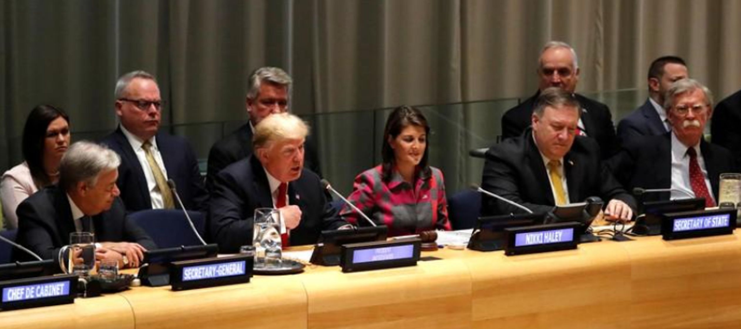 Trump, que ha manifestado dudas sobre el valor de Naciones Unidas (ONU), observó el lunes...