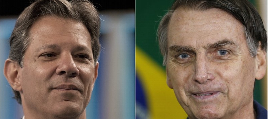 El congresista ultraderechista Jair Bolsonaro obtuvo el 46% de los votos el domingo, pero no el 50%...