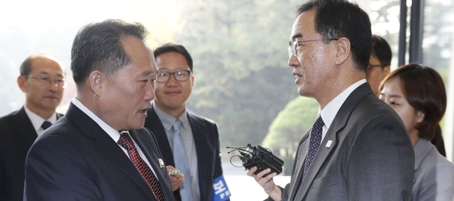 Corea del Sur dijo que las negociaciones del lunes tienen la meta de llegar a los acuerdos de paz...