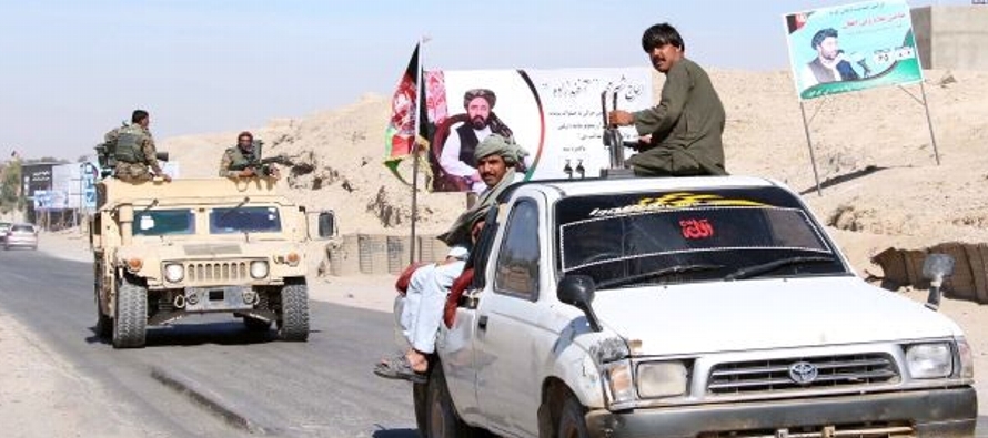 La protesta tuvo lugar en la carretera que une la capital de la región, Jalalabad, y el paso...
