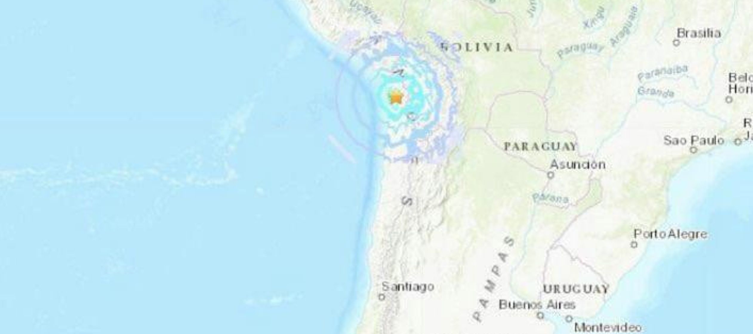 El movimiento telúrico ocurrió a 89 kilómetros del noreste de Iquique, Chile,...