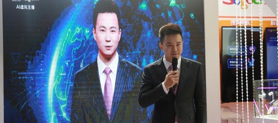 El presentador con inteligencia artificial desarrollado por la agencia estatal Xinhua y la firma...
