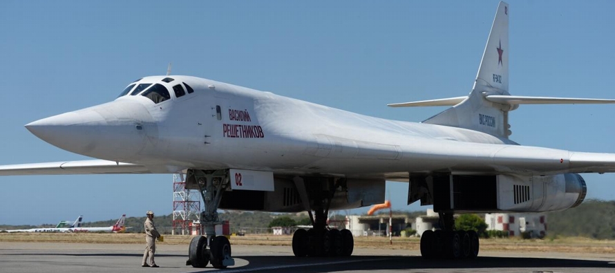 Dos bombarderos supersónicos TU-160, conocidos como 