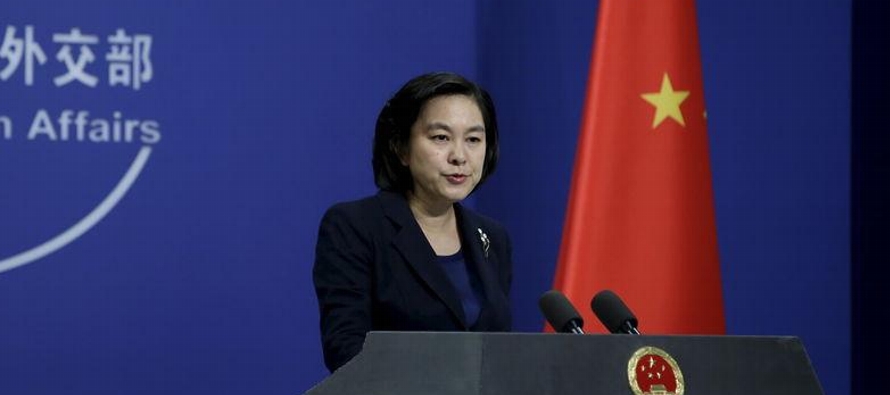 La portavoz del Ministerio de Relaciones Exteriores de China, Hua Chunying, dijo que Pekín...