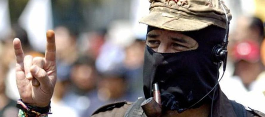 La guerrilla zapatista alzada en armas el 1 de enero de 1994 en Chiapas, sureste de México,...
