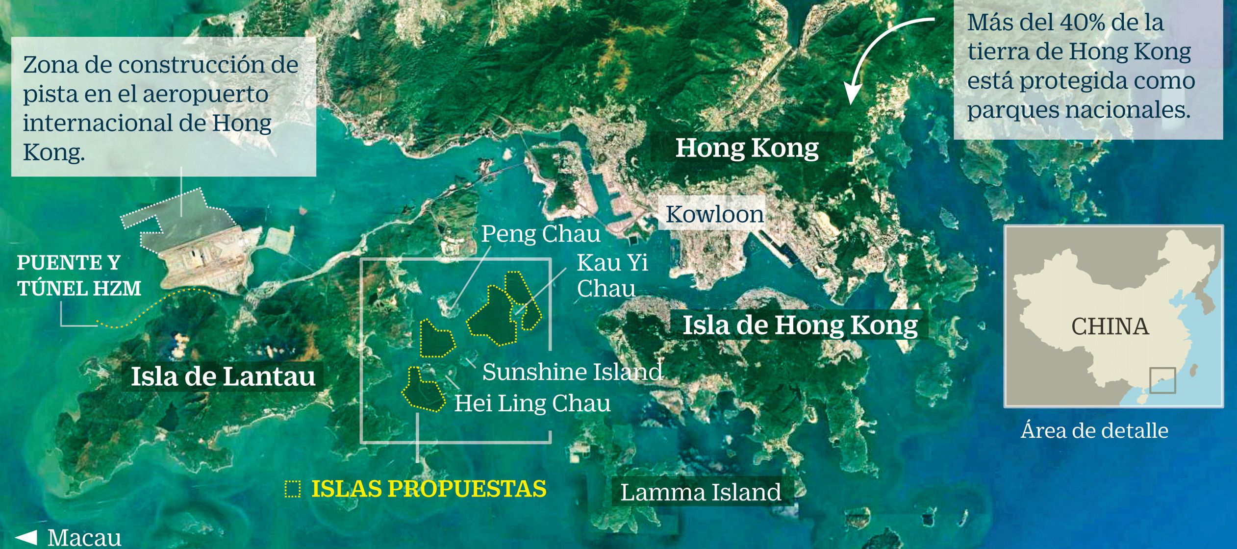 El proyecto supondrá al menos un gasto de 500,000 millones dólares de Hong Kong...