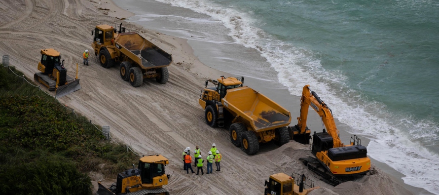 La erosión promedio en Miami Beach es de 30 cm por año y dos o tres veces más...