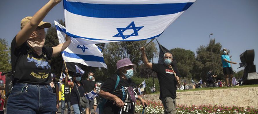 Las protestas han aglutinado a miles de personas cada semana en Jerusalén en los...