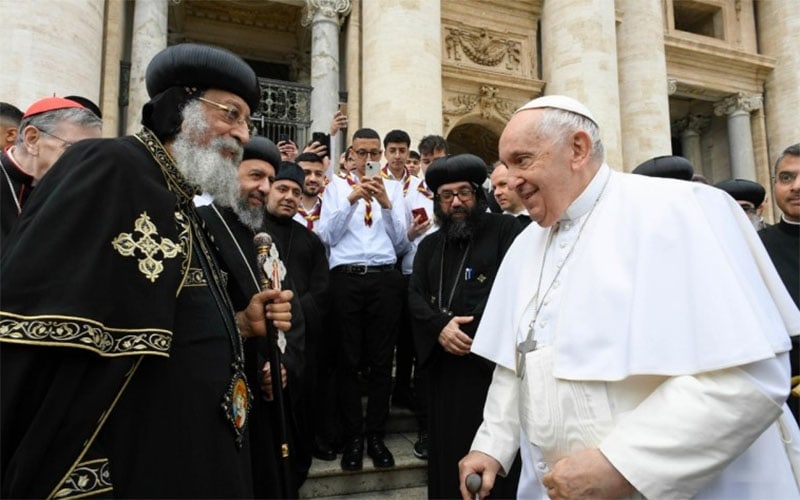 En esta ocasión, el Papa Francisco invitó a Su Santidad Tawadros II, Papa de...