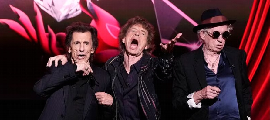 Los tres Stones sobrevivientes, Mick Jagger, Keith Richards y Ronnie Wood, llegaron al distrito...