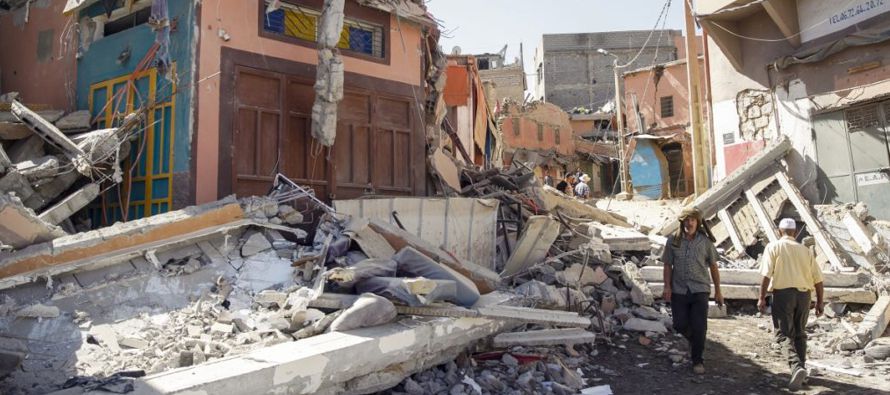 Un terremoto de magnitud 6.8 sacudió Marrakech a las 23:11 hora local (00.11 GMT del...
