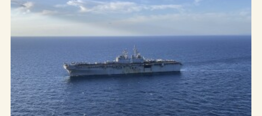 El buque encabeza la fuerza estadounidense en el Mediterráneo oriental, después del...