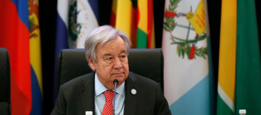 Guterres denunció durante su intervención que los objetivos de desarrollo sostenible...