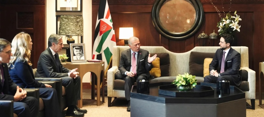 Antes de su reunión con Netanyahu en Jerusalén, el diplomático norteamericano...