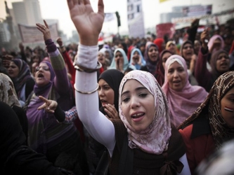 En la plaza Tahrir, escenario a comienzos del año pasado de las protestas multitudinarias...