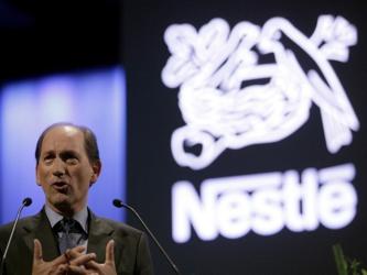 Sin embargo, Nestle dijo el jueves que había visto un ligero repunte en todos sus mercados,...