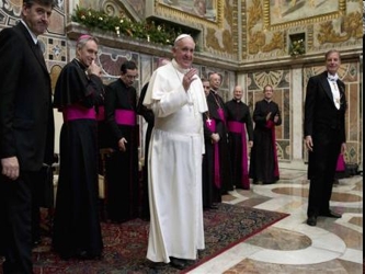 El papa recibió a los 83 obispos que componen la Conferencia Episcopal Española...