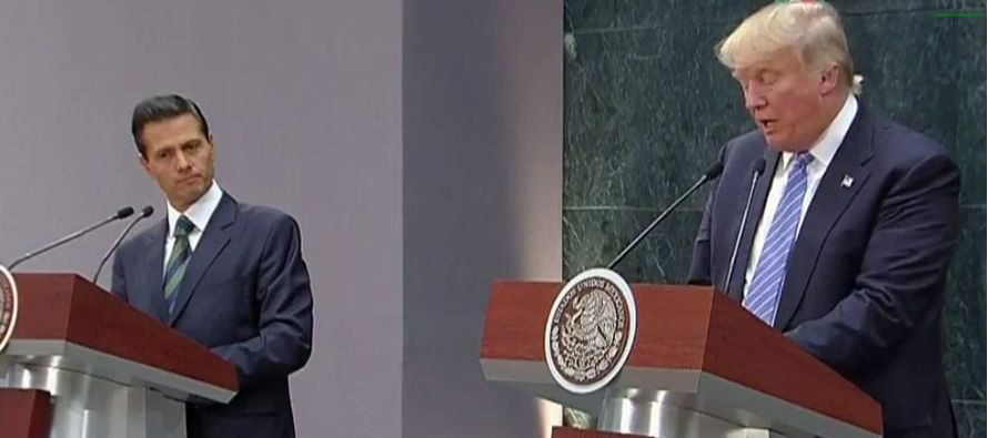 Cuando Trump le cedió la palabra, Peña Nieto no pudo articular lo obvio: dejarle en...