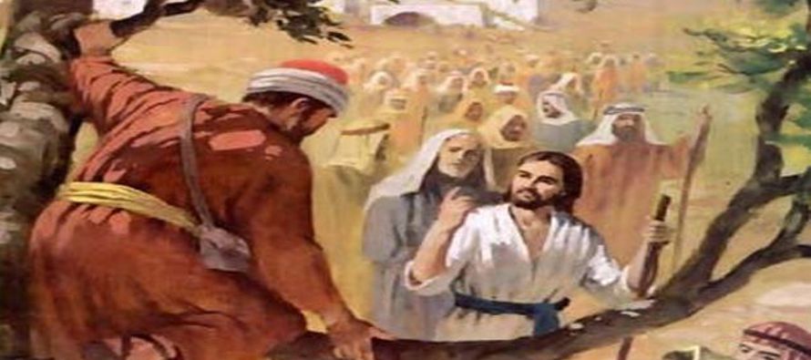  Y cuando Jesús llegó a aquel sitio, alzando la vista, le dijo: «Zaqueo, baja...