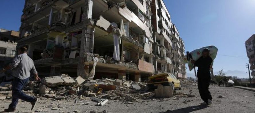La televisión estatal iraní dijo que el terremoto provocó graves daños...