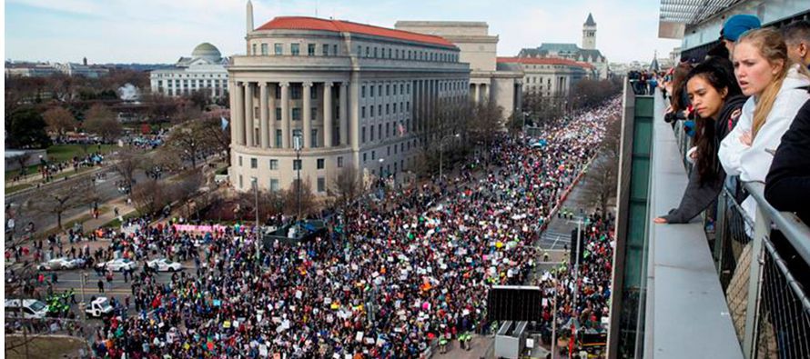 La manifestación en Washington, la central en la jornada de hoy y a la que acudieron...