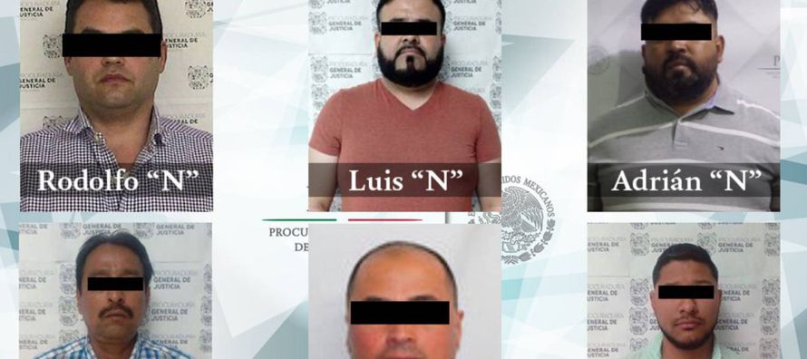 La fiscalía mexicana anunció ayer la detención de seis hombres por el...