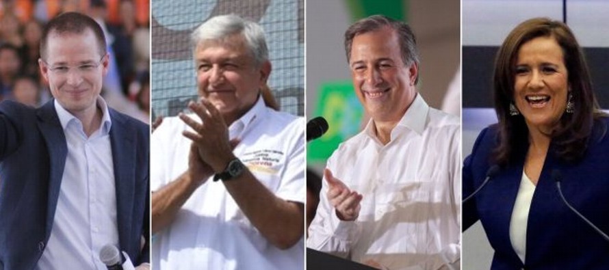 Los cinco candidatos a la Presidencia de México participaron el pasado 22 de abril en el...