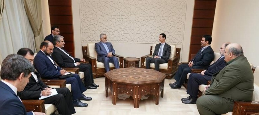 El mandatario se reunió en Damasco con el diputado iraní Alaedin Boroujerdi, jefe del...