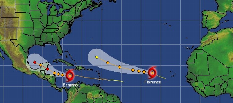 El huracán estaba localizado a unos 2.045 kilómetros al este-noreste de las Antillas...