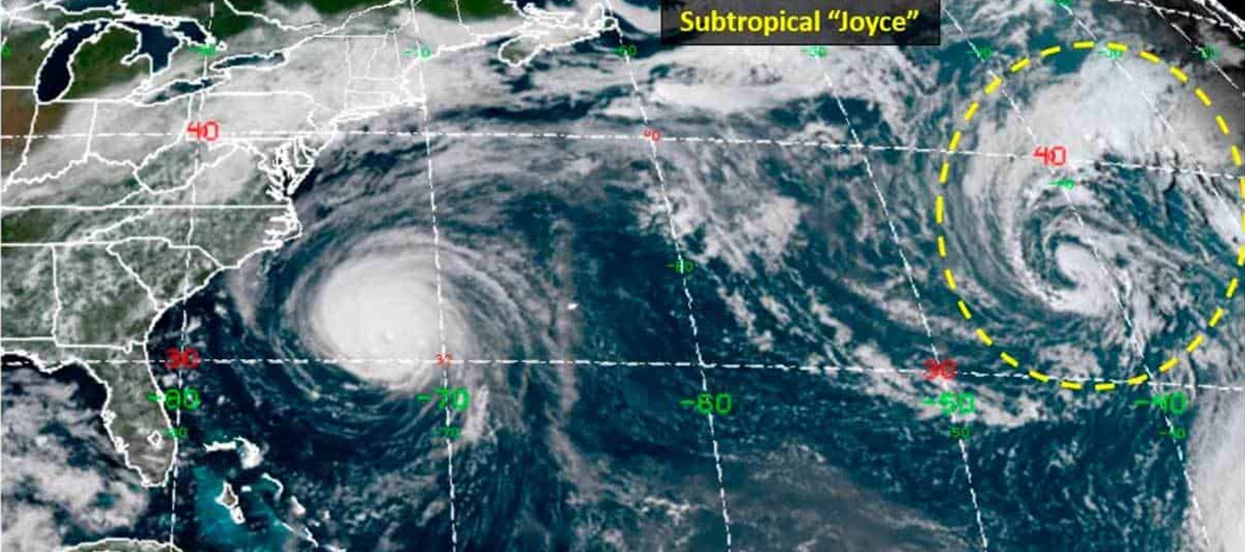 Joyce tiene vientos máximos sostenidos de 75 kilómetros por hora y se prevé...