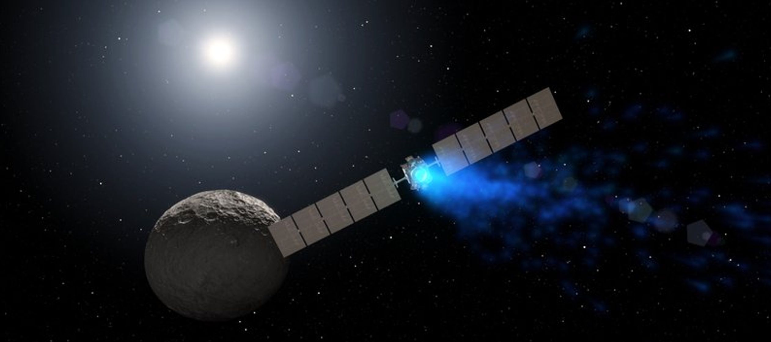 Tras orbitar el asteroide Vesta, Dawn comenzó a orbitar el planeta enano Ceres. NASA dice...