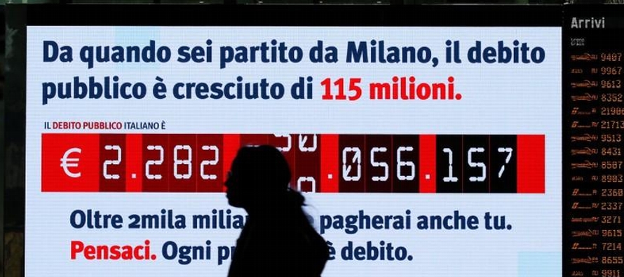Italia, que ya tiene la segunda deuda más alta en Europa de un 133 por ciento de su Producto...