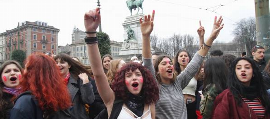 La huelga feminista, la segunda que se celebra en España, que exige la igualdad real de...