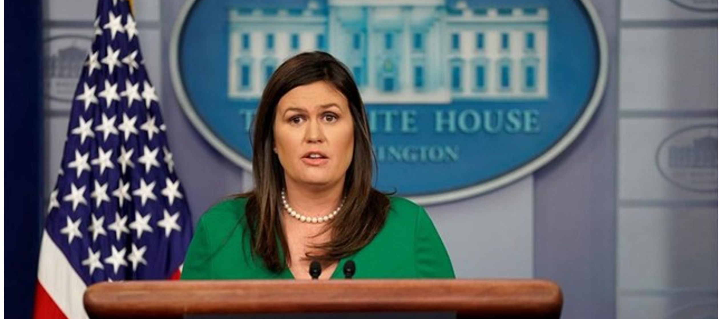 La secretaria de prensa de la Casa Blanca, Sarah Sanders, ha anunciado a bordo del Air Force One...