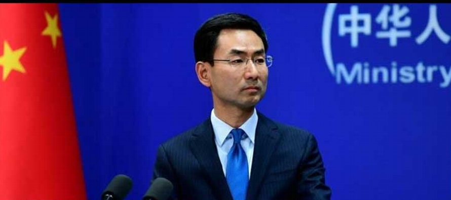 Geng Shuang, portavoz del Ministerio de Exteriores, dijo en rueda de prensa que Beijing se opone a...