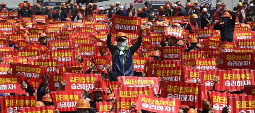 Una importante confederación sindical de Corea del Sur emitió un comunicado con una...