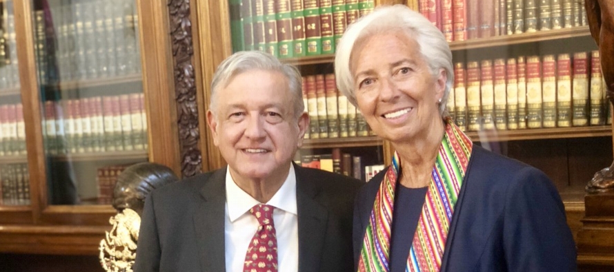 Durante el encuentro que este miércoles sostuvo Lagarde con el primer mandatario...