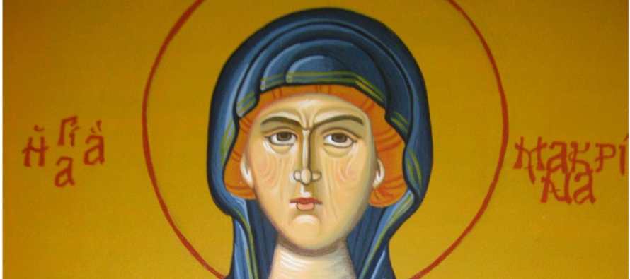 Macrina era la mayor de los diez hijos de los santos Basilio y de Emelia la mayor, y hermana de los...
