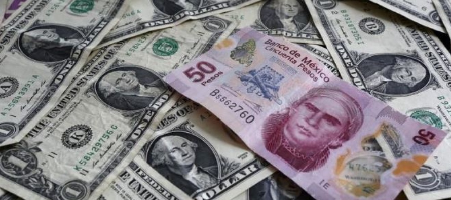 El peso mexicano terminó la jornada en 19,05 unidades por dólar, con un avance del...
