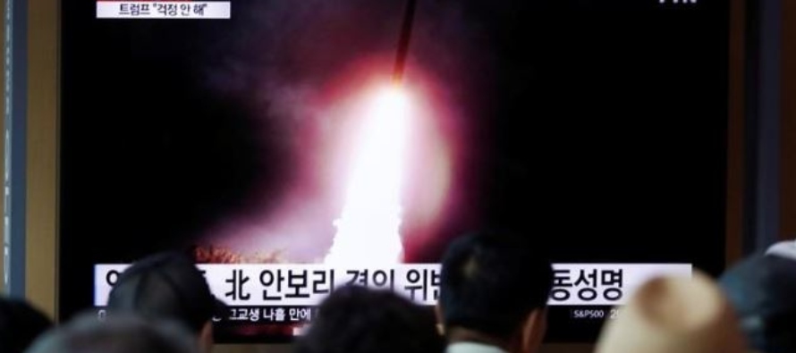 En una aparente referencia a la promesa de Kim de no reanudar las pruebas de misiles...