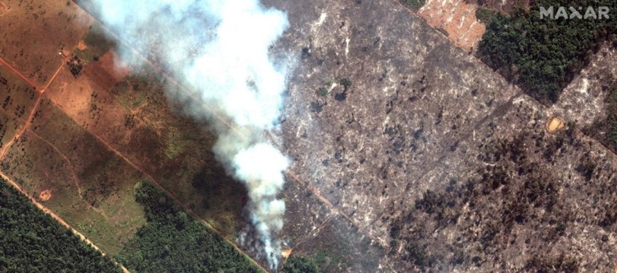 Bolsonaro está bajo una creciente presión internacional para contener los incendios...