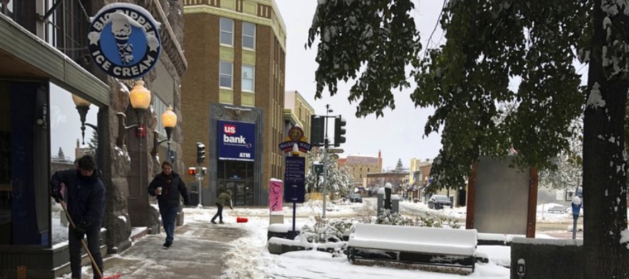 En Spokane, la densa nevada rompió ramas de árboles y cables de luz. La...
