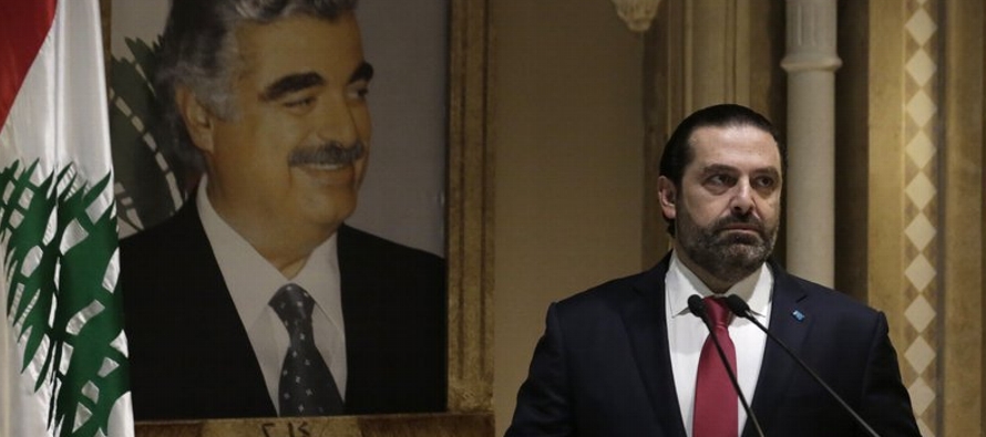 Los comentarios de Hariri fueron celebrados por los pocos manifestantes que habían regresado...