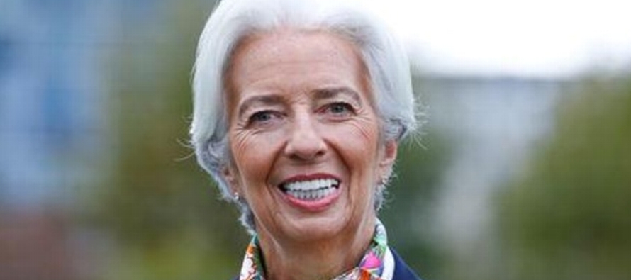 La toma de posesión de Lagarde de la presidencia de la autoridad monetaria de la zona euro...
