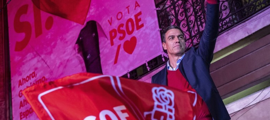 Con el 99,98% del escrutinio completado, la candidatura de Sánchez llevaba 120...